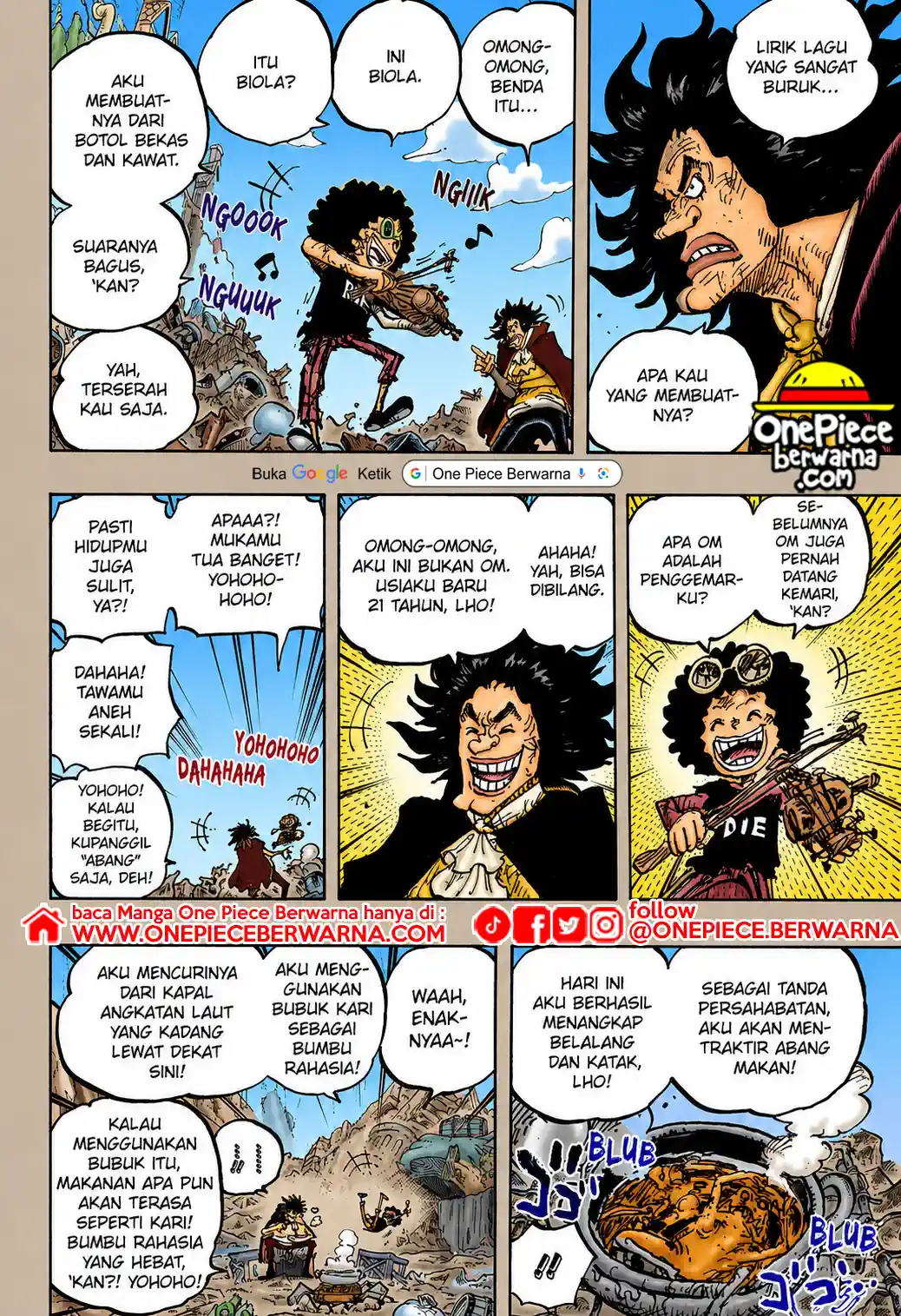 One Piece berwarna 1184 1185 1186 bahasa indonesia
